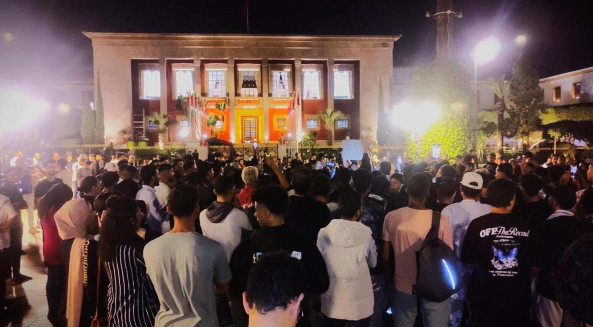 Manifestaciones de GenZ212 en Rabat.